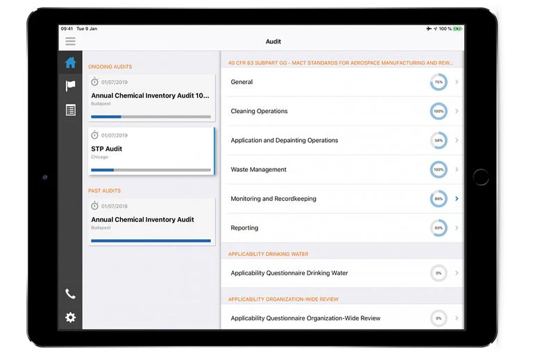 screenshot of EHS Management Software